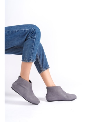 Gray Melange - Boots - Moda Değirmeni