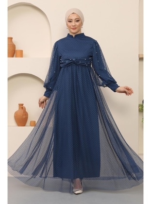 Indigo - Modest Evening Dress - MISSVALLE