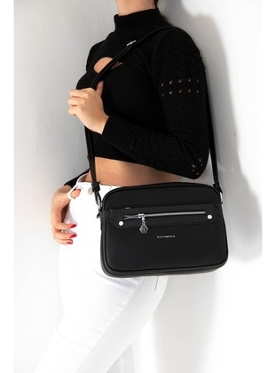 Black - Cross Bag - Silver Polo