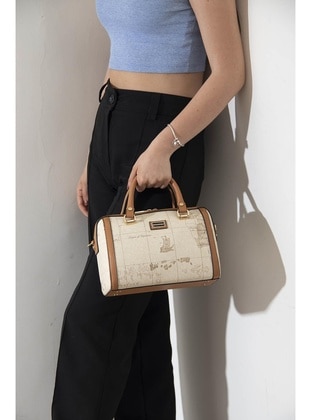 Dark Beige - Clutch Bags / Handbags - Silver Polo