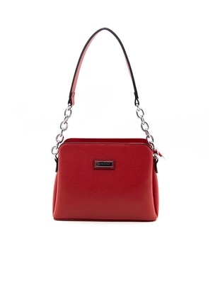 Red - Shoulder Bags - Silver Polo