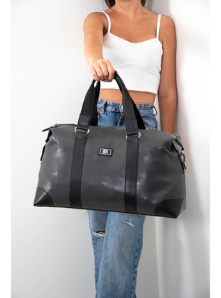 Anthracite - Sports And Travel Bag - Silver Polo
