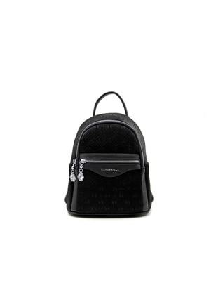 Black - Backpacks - Silver Polo