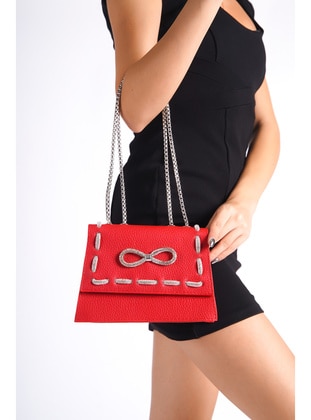 Red - Clutch Bags / Handbags - Moda Değirmeni