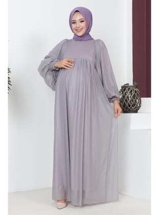 Grey - Maternity Evening Dress - MISSVALLE