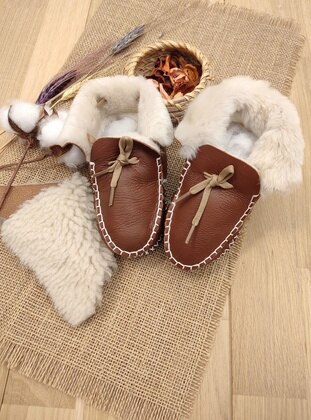 Brown - Kids Home Shoes - Sitilin