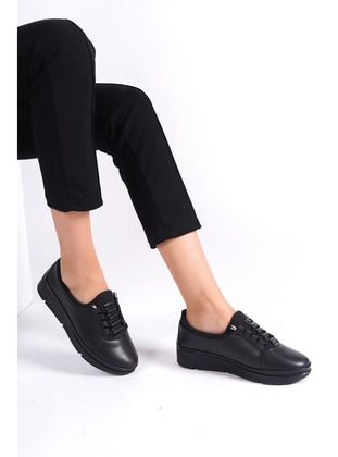 Black - Flat Shoes - Moda Değirmeni