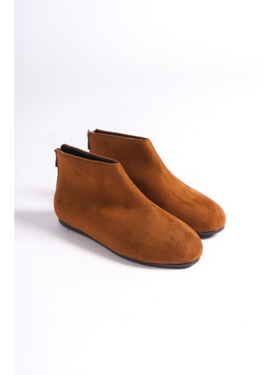 Tan Suede - Boots - Moda Değirmeni