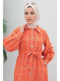 Button Down Coat Orange 19600