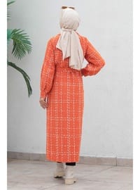 Button Down Coat Orange 19600