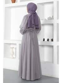 Grey - Modest Evening Dress - MISSVALLE