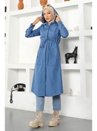  Blue Trench Coat