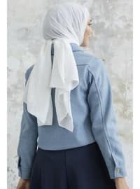 Baby Blue - Fully Lined - Cuban Collar - Jacket