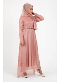 Powder Pink - Modest Evening Dress