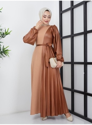 Beige - Modest Dress - Benguen