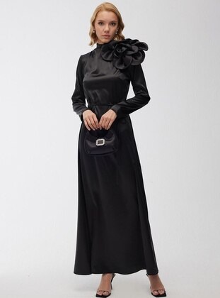 Black - Modest Evening Dress - MANUKA