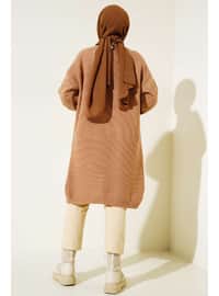 Camel - Knit Cardigan