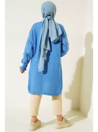 Blue - Knit Cardigan