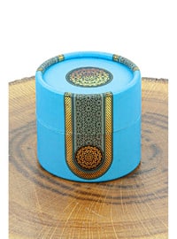 Blue - Mevlüt Gift Set with Cylinder Box, Pearl Prayer Beads, Stones and Zikirmatik, Blue - online