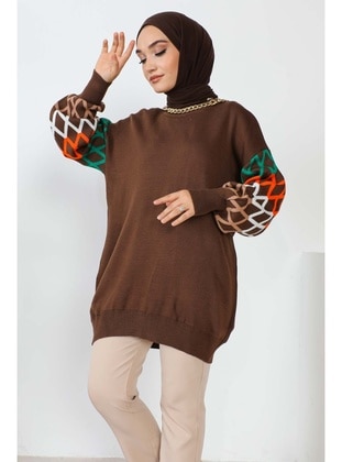Brown - Knit Tunics - İmaj Butik