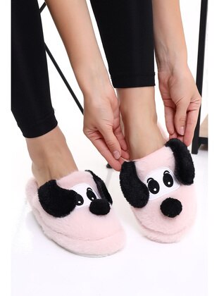 Powder Pink - Flat Slippers - 100gr - Home Shoes - Wordex