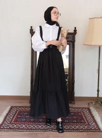 Black - Skirt Overalls