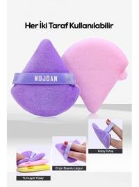 The red two-piece triangle makeup sponge