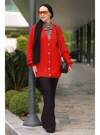 Red - Knit Cardigan