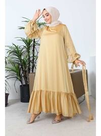 Mustard - Fully Lined - Modest Dress