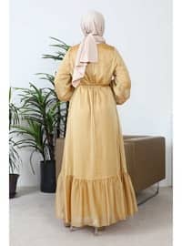 Mustard - Fully Lined - Modest Dress
