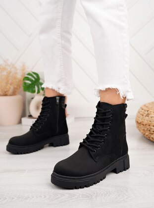 Black Suede - Boots - Shoescloud