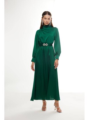 Green - Modest Dress - BE BLUE