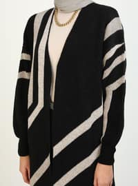 Black - Mink - Knit Cardigan