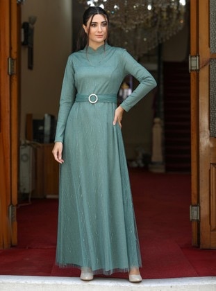 Lina Abiye Elbise - Yeşil - Semra Aydın
