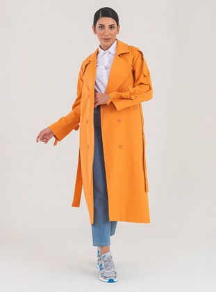 Orange - Trench Coat - Sahra Afra