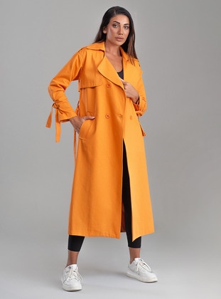 Orange - Trench Coat - Sahra Afra