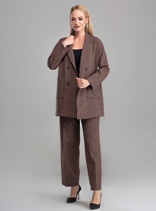 Brown - Suit - Sahra Afra