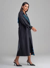 Black - Saxe Blue - Trench Coat