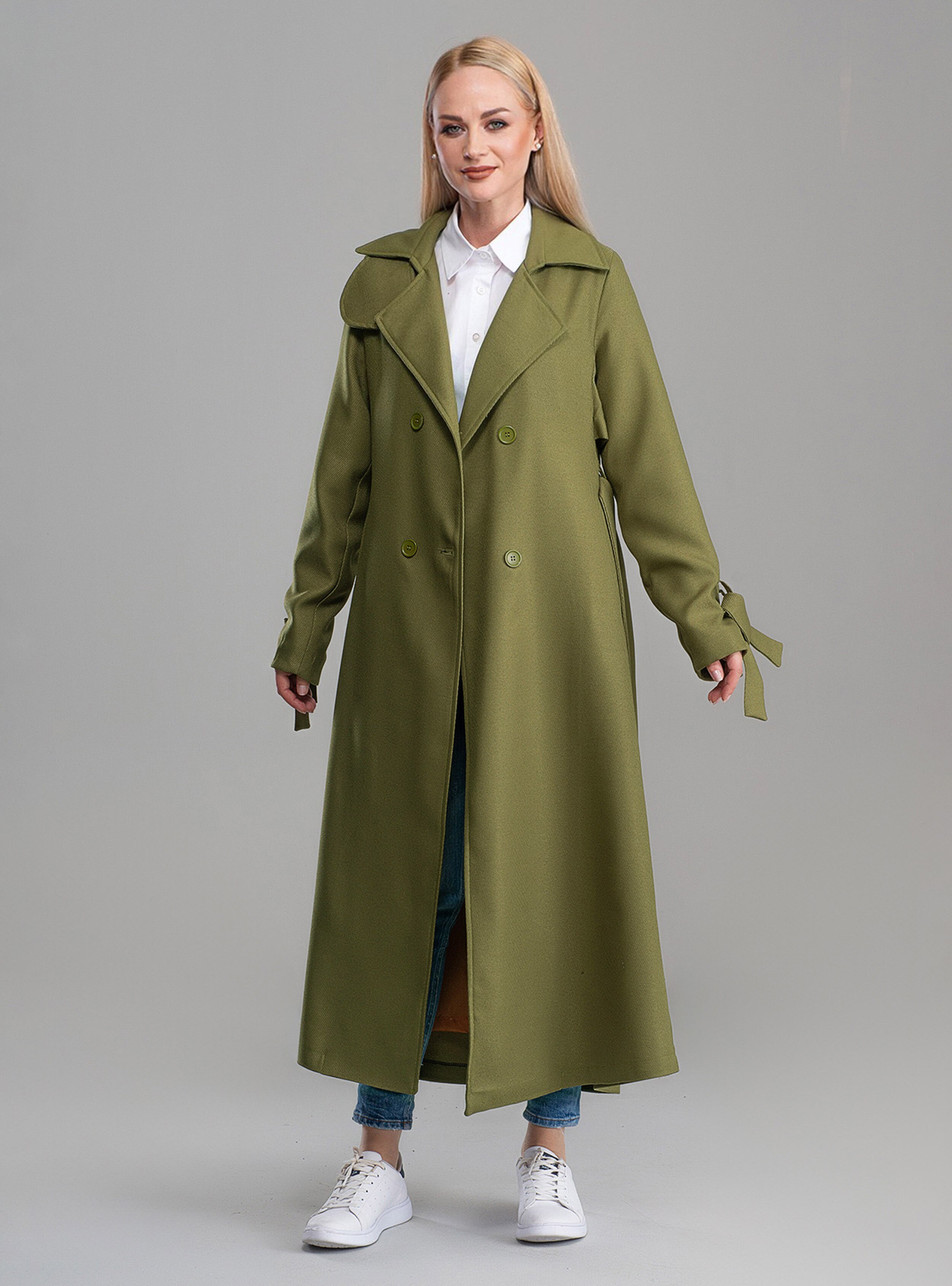 Olive Green - Trench Coat