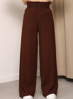 Brown - Knit Pants - Vav
