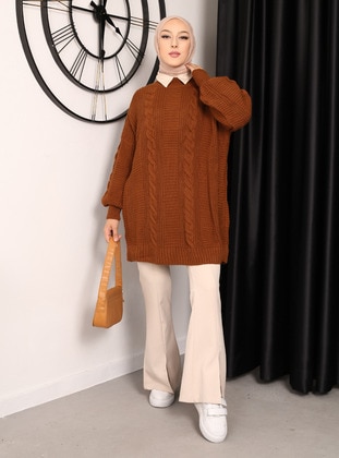Camel - Knit Sweaters - Vav