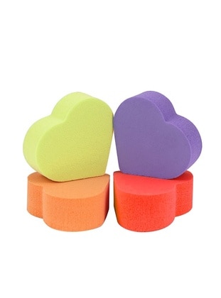 4pcs Heart Shaped Colorful Makeup Sponge