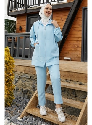Baby Blue - Tracksuit Set - InStyle