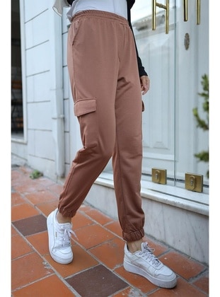 Brown - 200gr - Pants - Burcu Fashion
