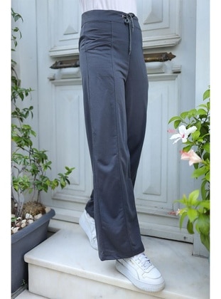 Smoke Color - Pants - Burcu Fashion
