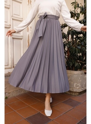 Grey - 250gr - Skirt - Burcu Fashion