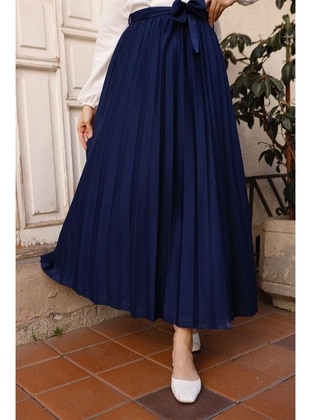 Navy Blue - 200gr - Skirt - Burcu Fashion