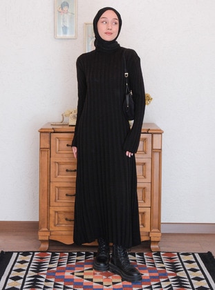 Black - Modest Dress - Ceylan Otantik