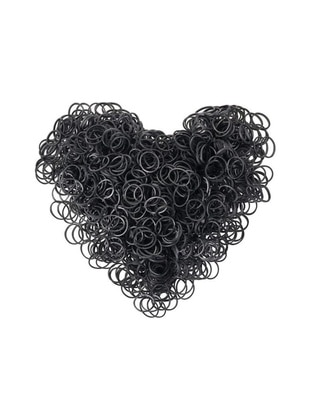 500 pieces of black rubber hair clips