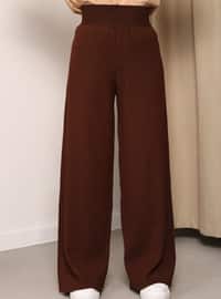 Brown - Knit Pants